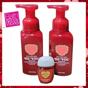 BUBBLY ROSE GENTLE FOAMING HAND SOAPS & SANITIZER SET BY BATH & BODY WORKS